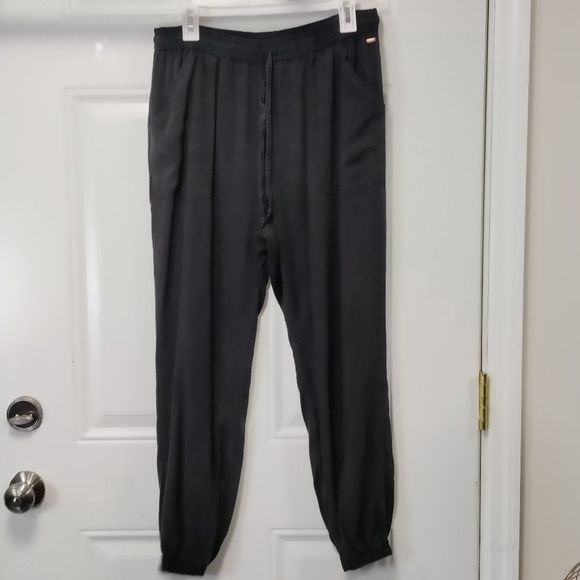 PINK Tencel Flowy Joggers Elastic Waist and Ankle L - Picture 6 of 10